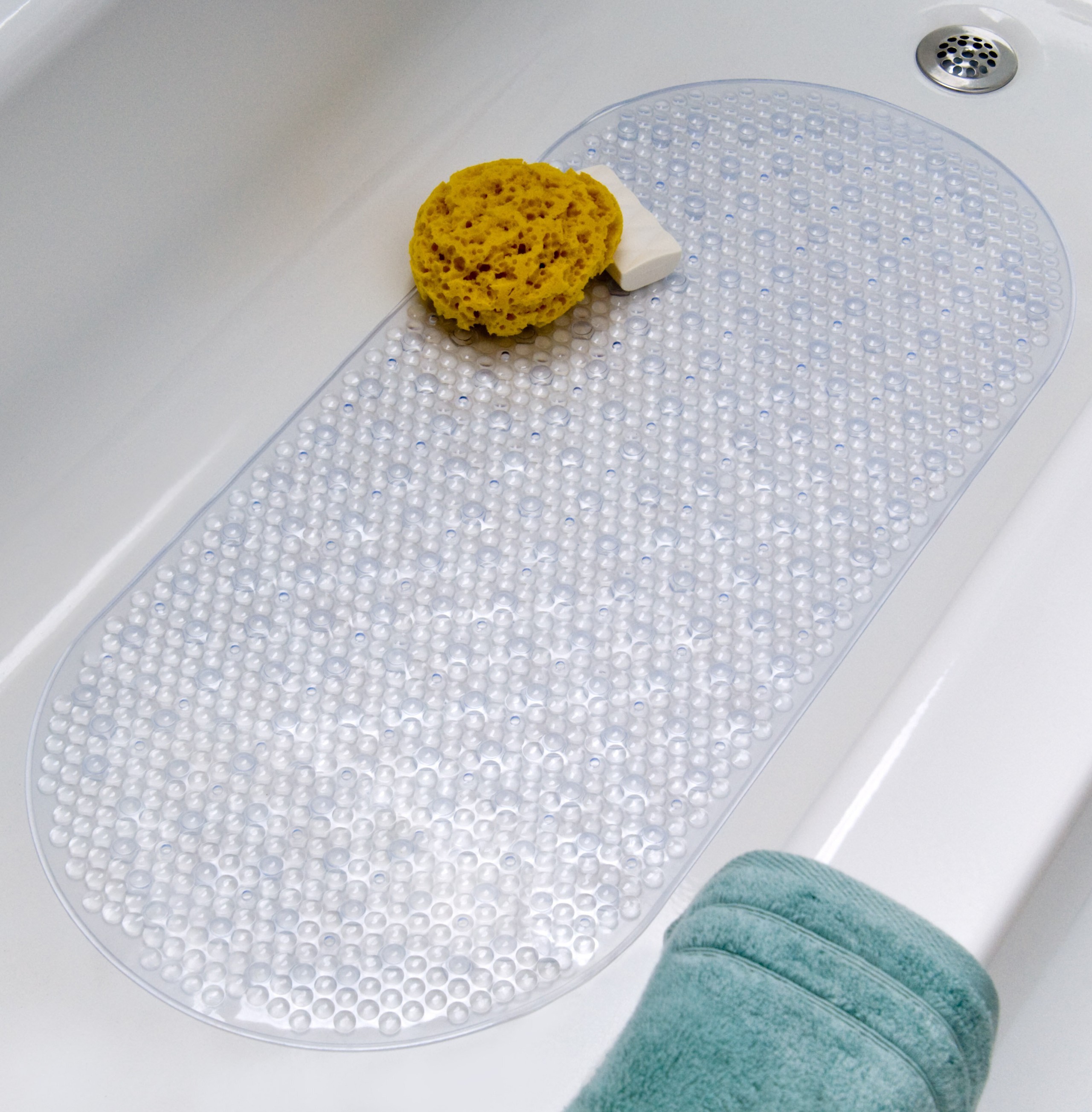 Clear Vinyl Bubble Bath Mat