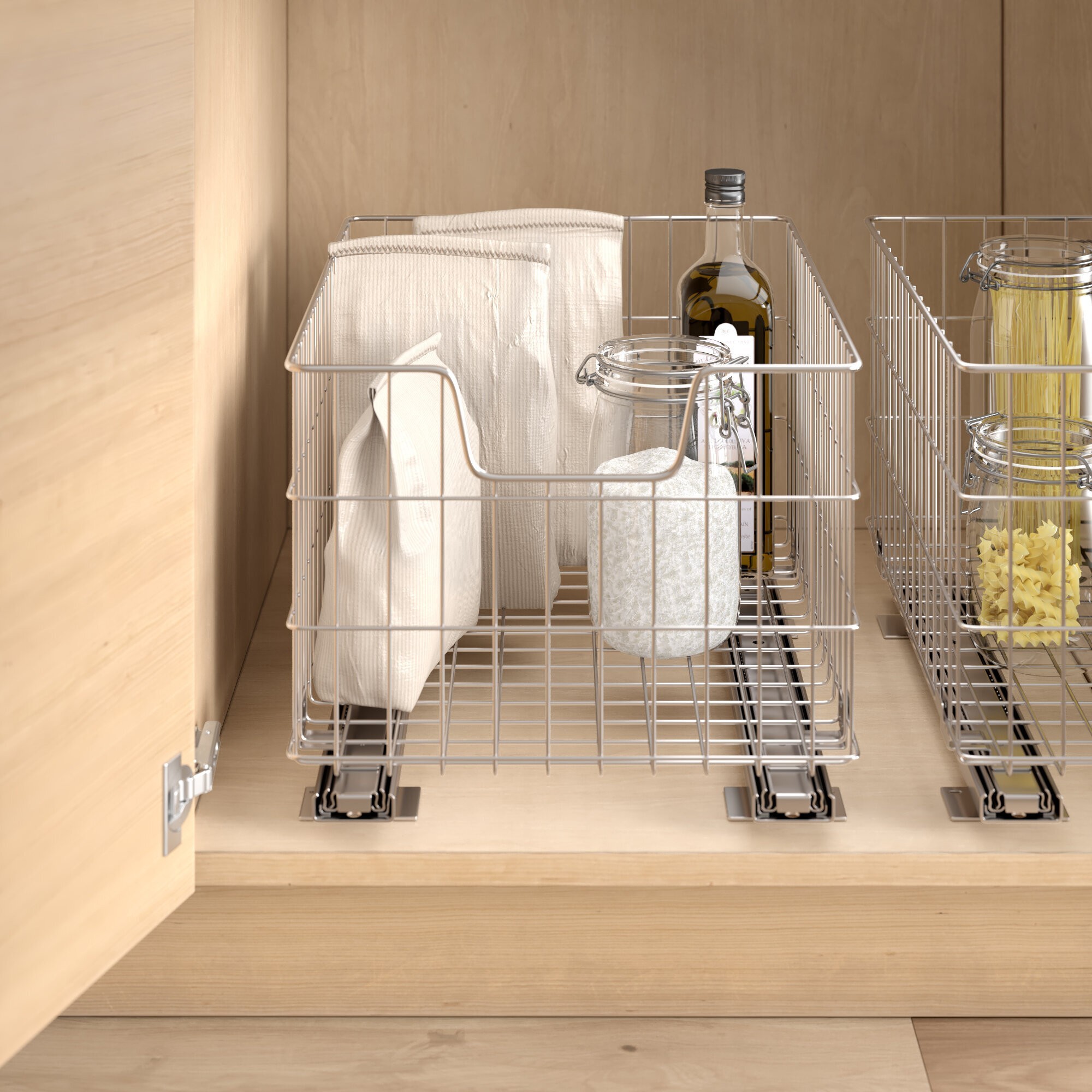 Corner Cabinet with Pull-out Shelves