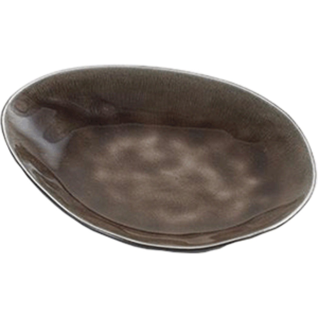 Coupe-shaped Dinner Plate in Rustic Brown