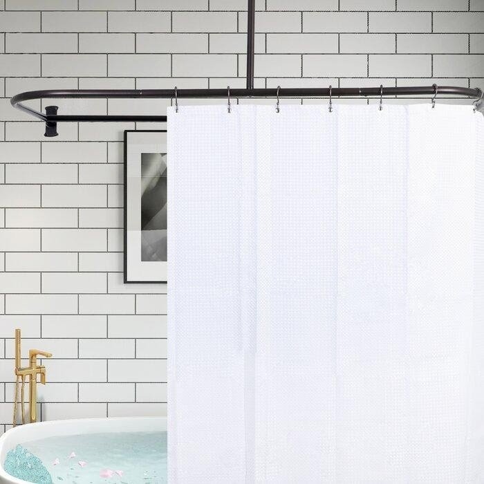 D Shape Fixed Shower Curtain Rod