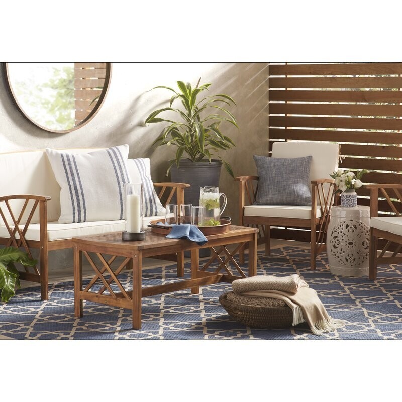 Eclectic wooden outdoor design
