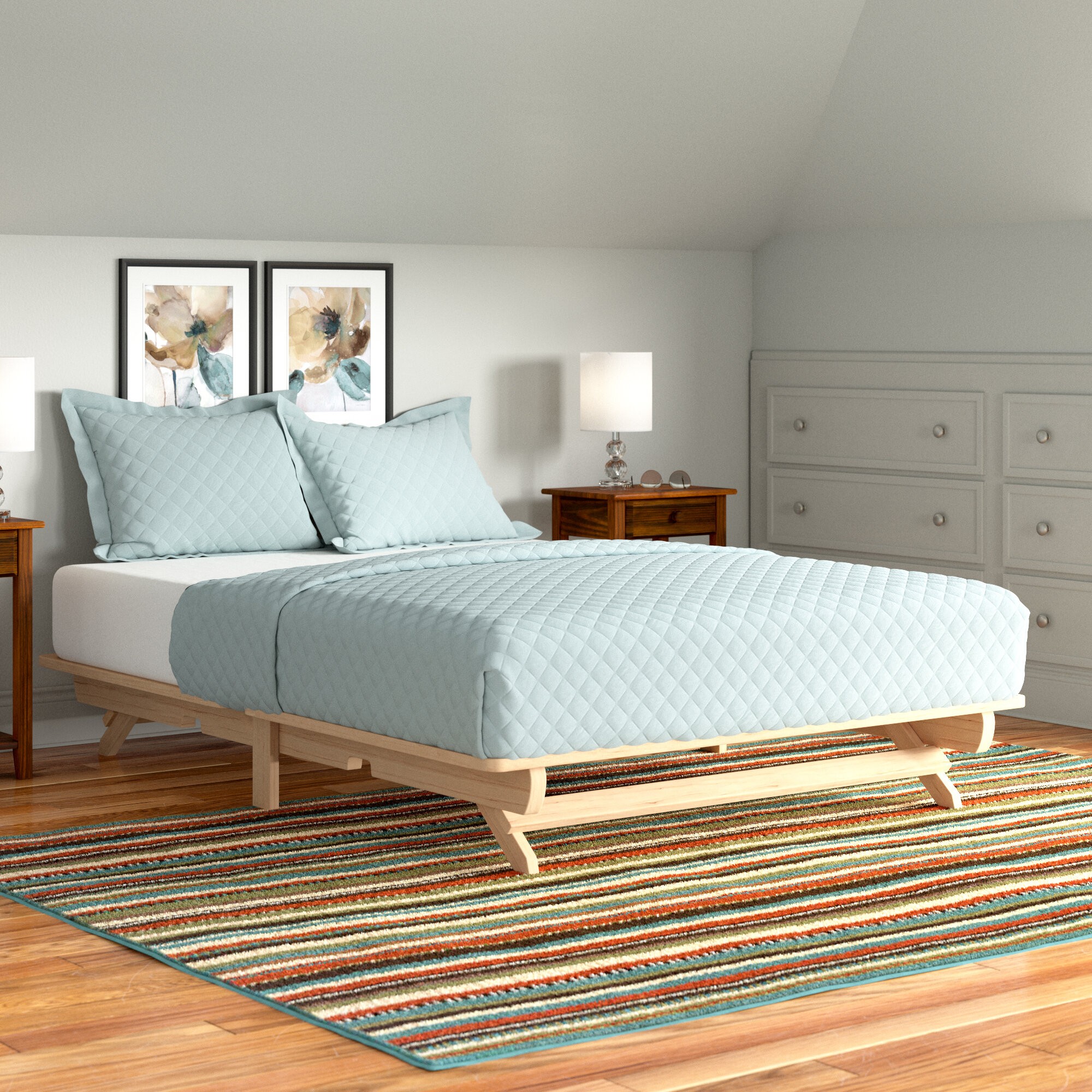 Evie Solid Wood Platform Bed
