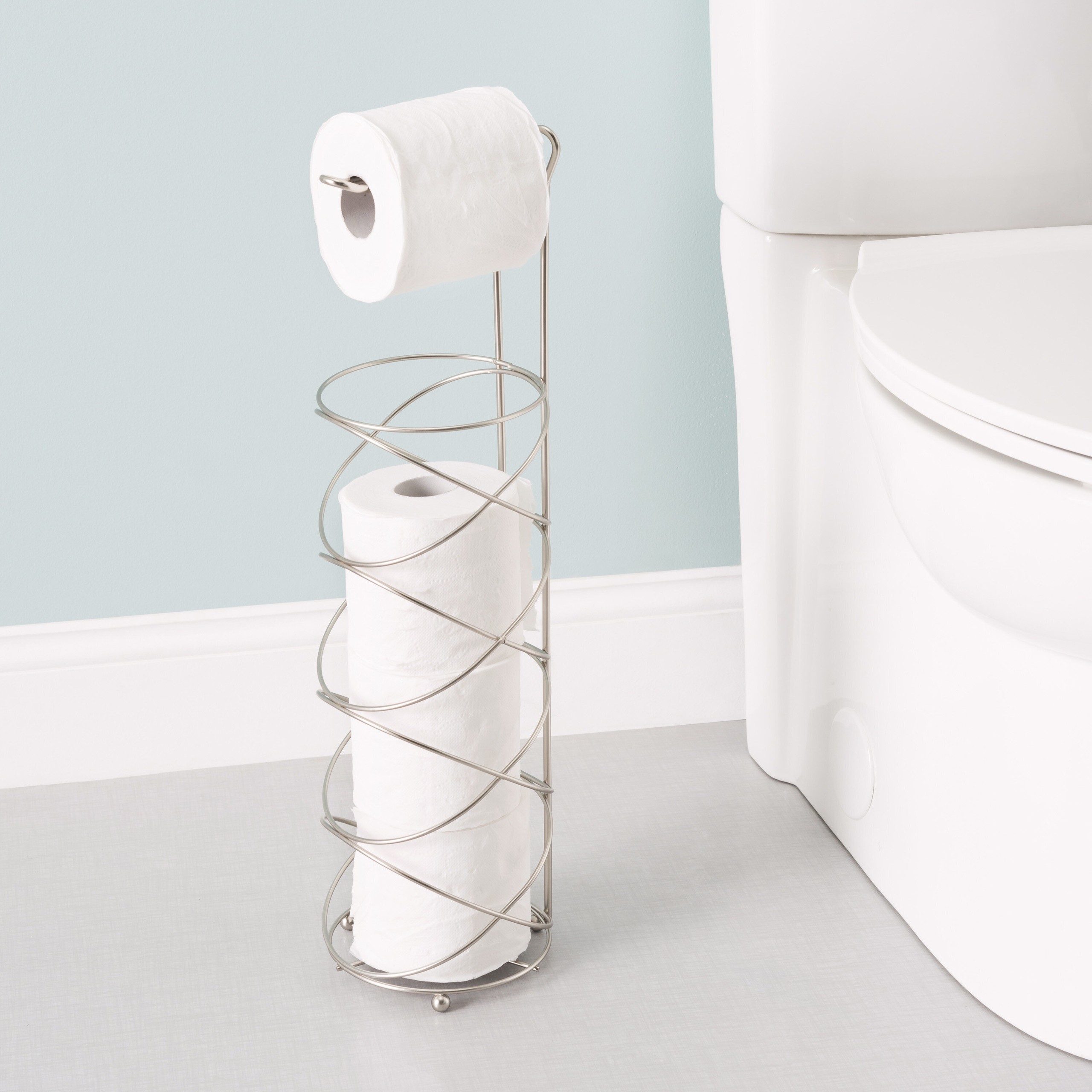 Free Standing Swirl Toiler Paper Holder