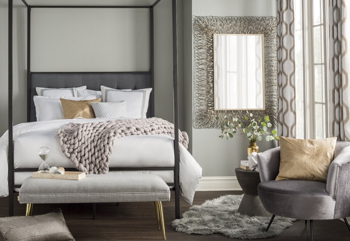 Gold and Gray Bedroom Details Ideas