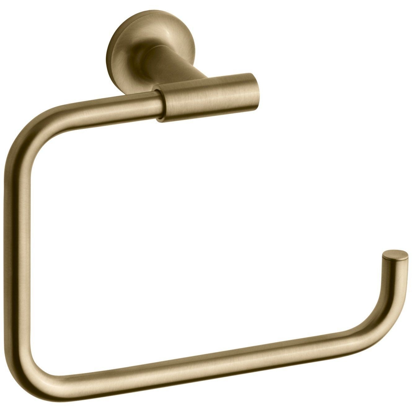 Golden Classic Metal Rectangular Towel Ring
