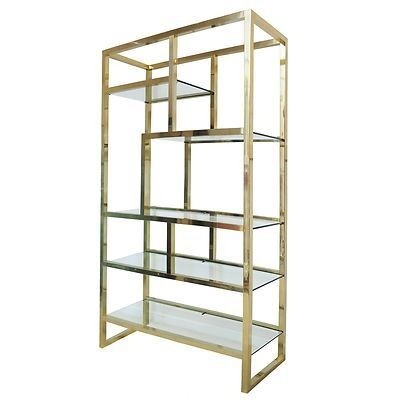 Golden Modern Metal Wall Shelf