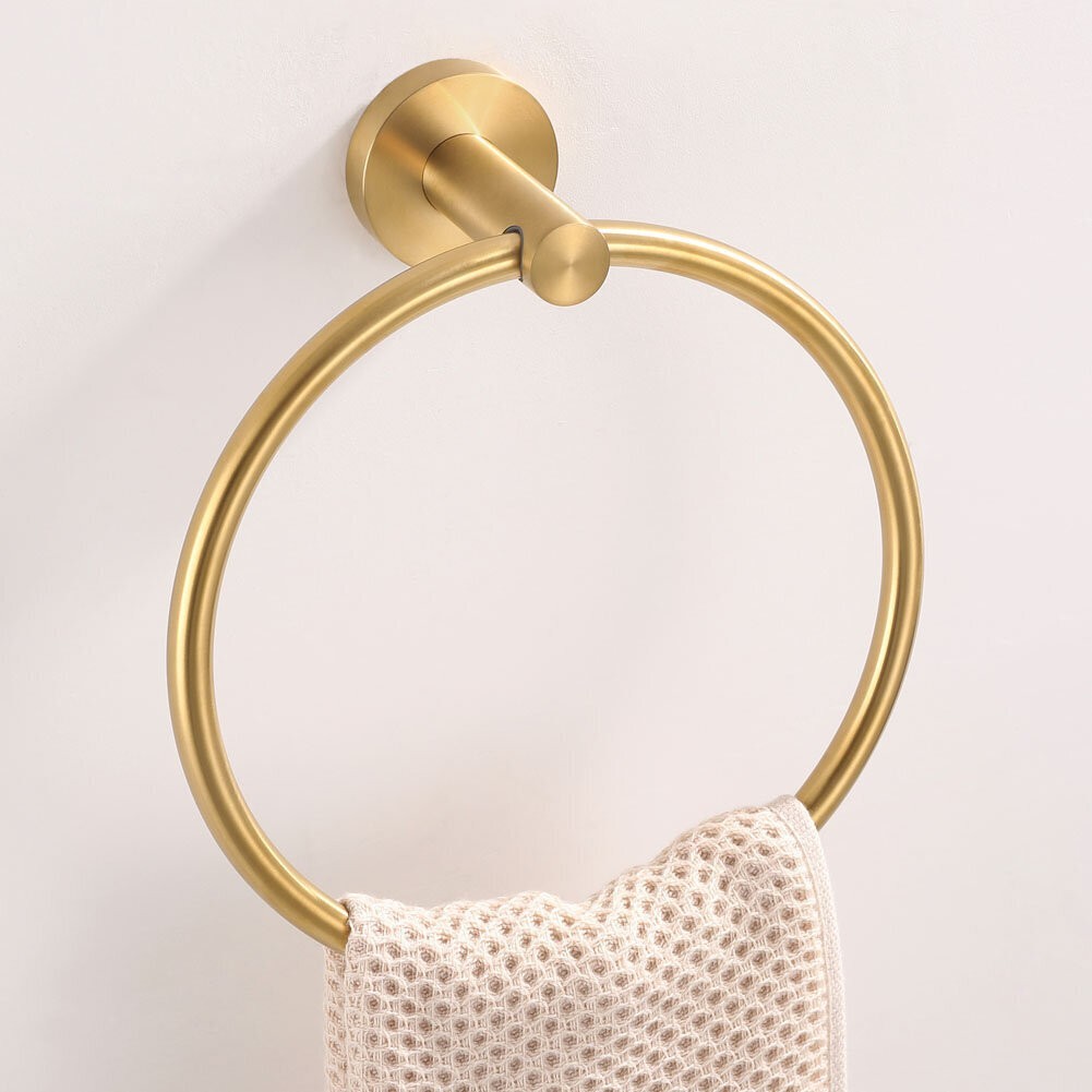 Golden Traditional Metal Towel Ring