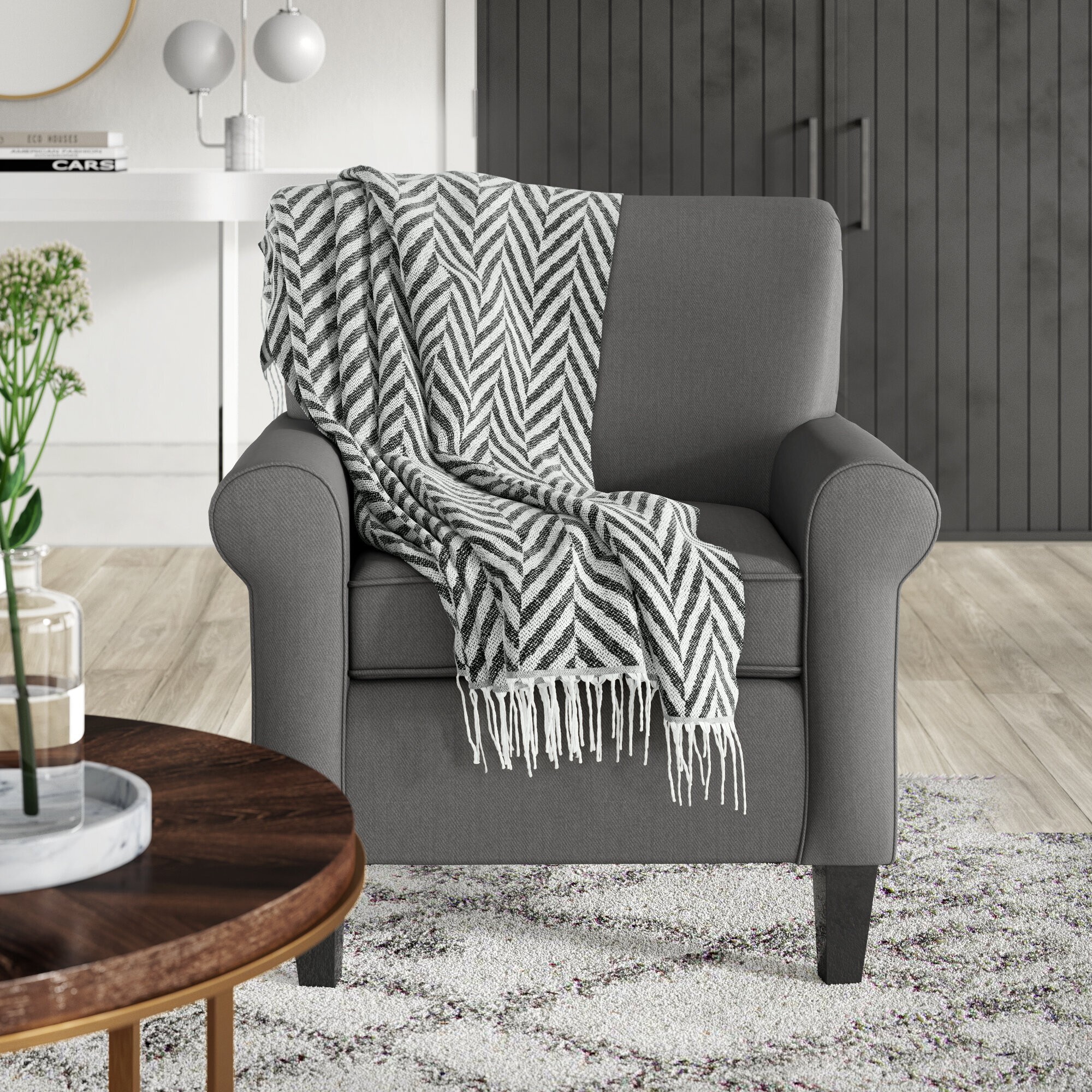 Gray Acrylic Throw