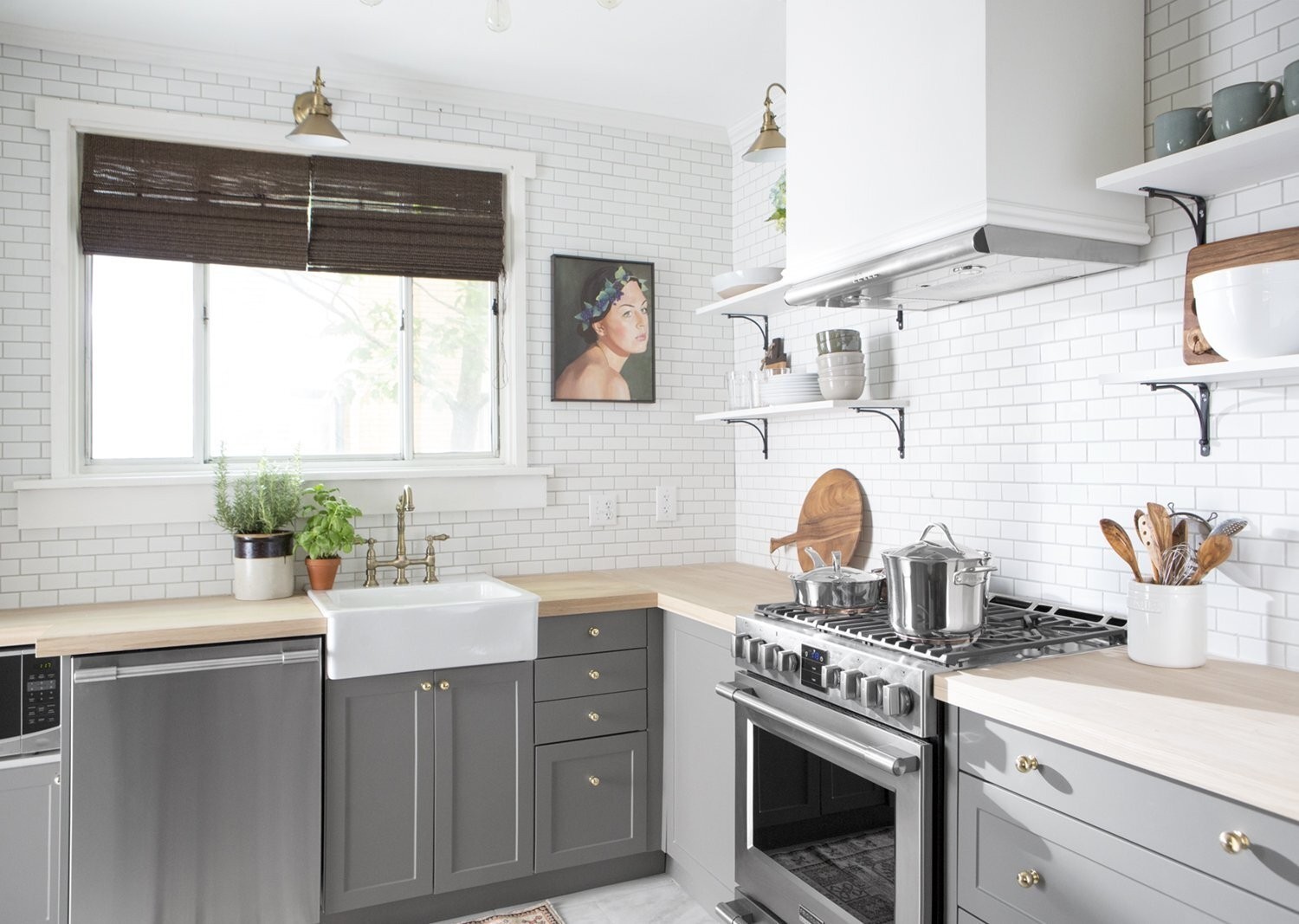 Gray and White Kitchen Design