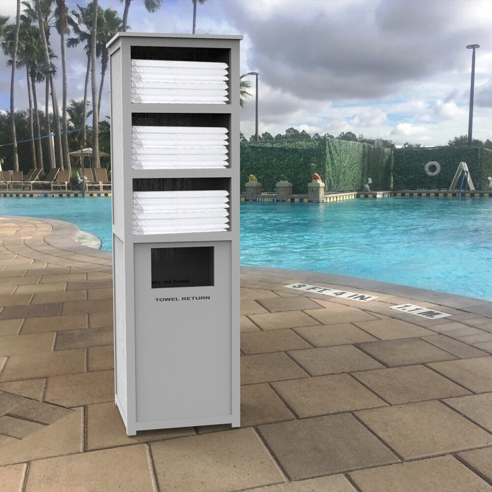 Gray Modern Plastic Towel Valet