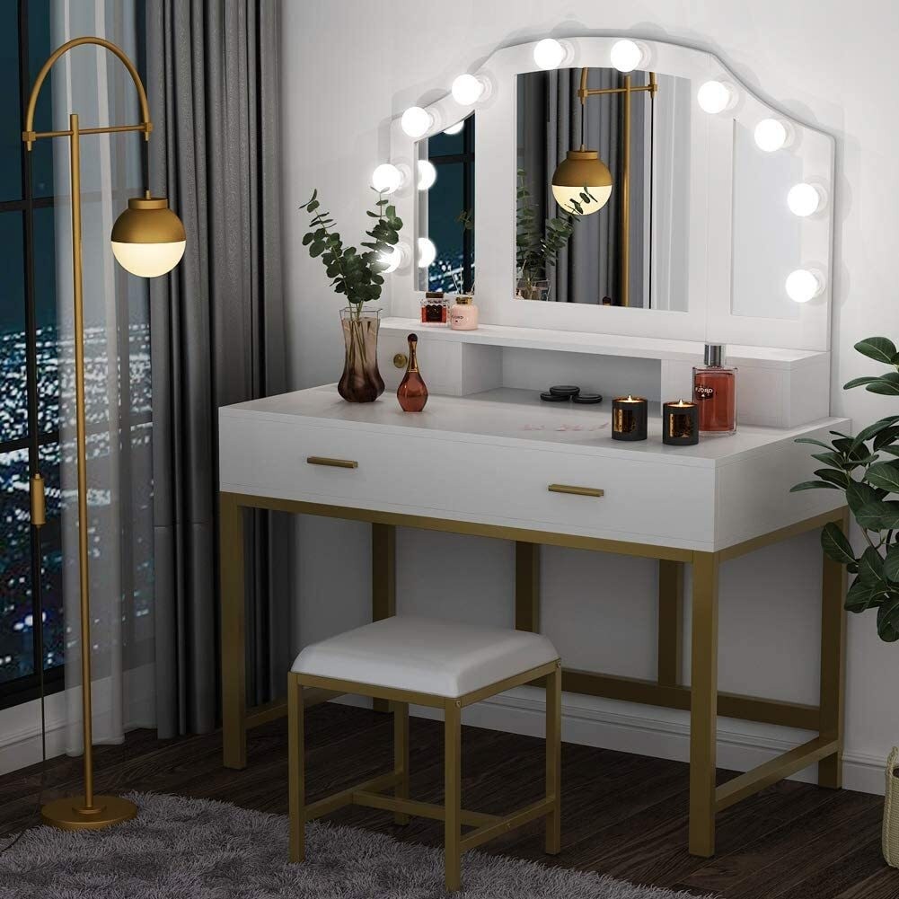 High Gloss Manufactured Wood Vanity Set