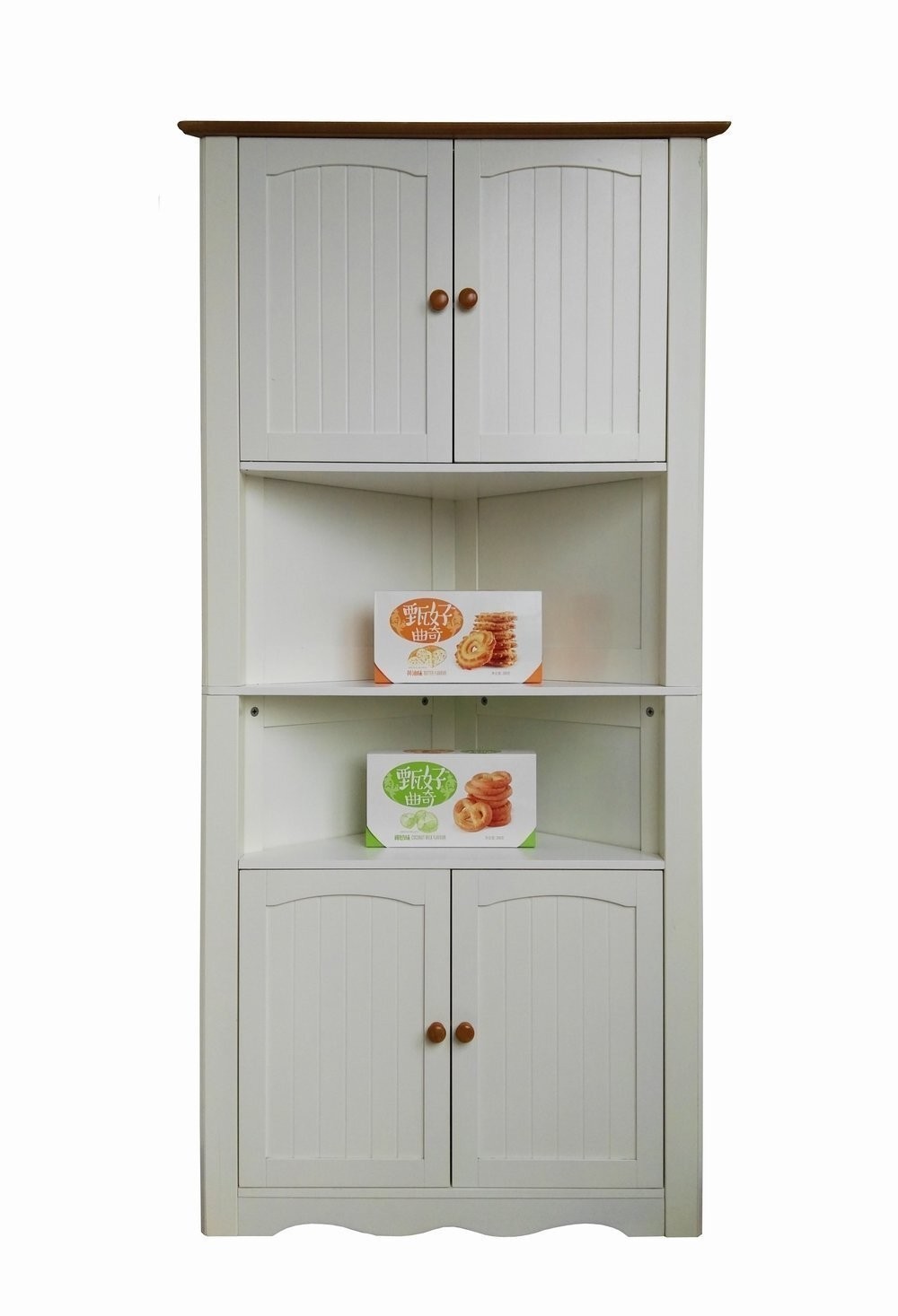 Homecharm Corner Cabinet in White