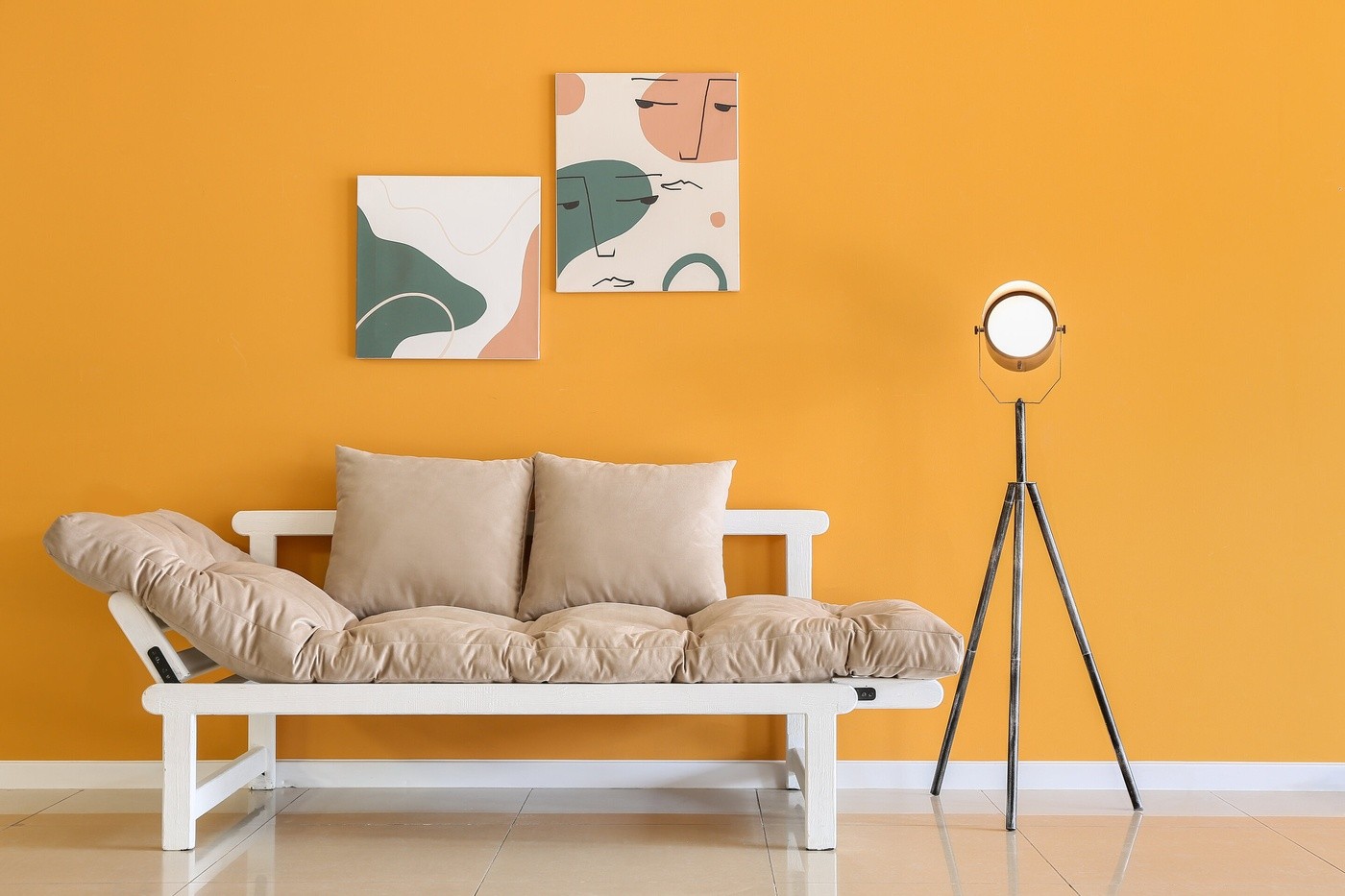 Interior Of Room With Modern Sofa