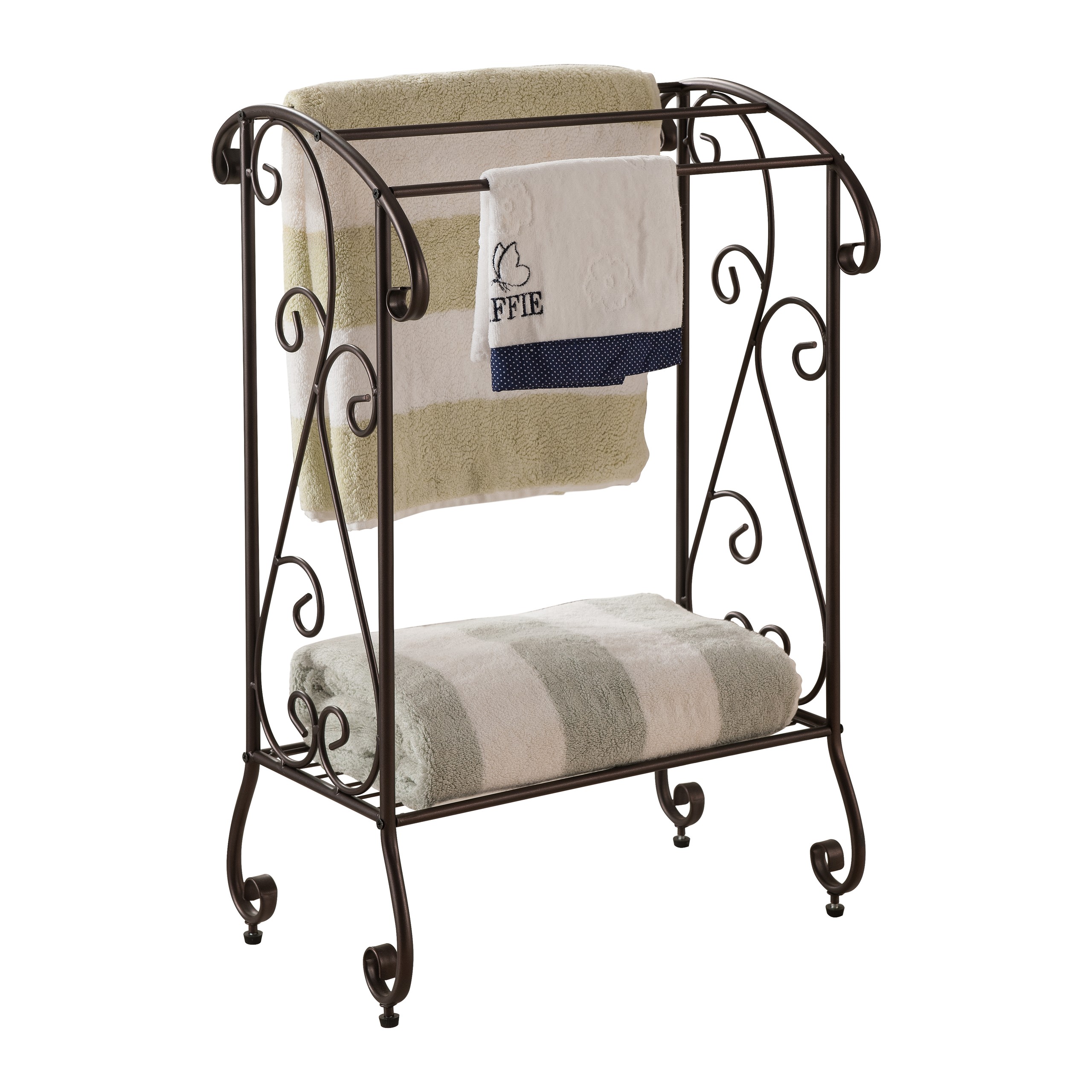King's Brand Kenneth 3-Tier Freestanding Towel Rack in Chrome