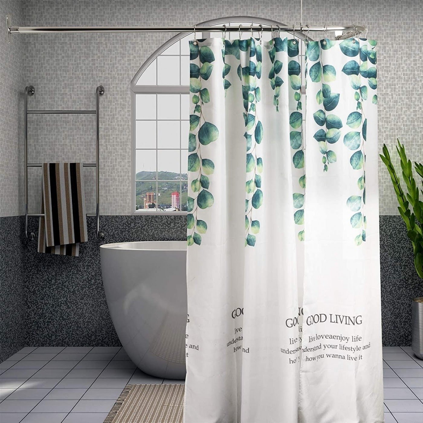 L Shaped Shower Curtain Rod