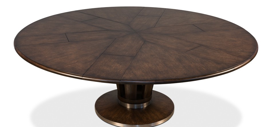Macy Large Counter Extendable Solid Oak Wood Dining Table