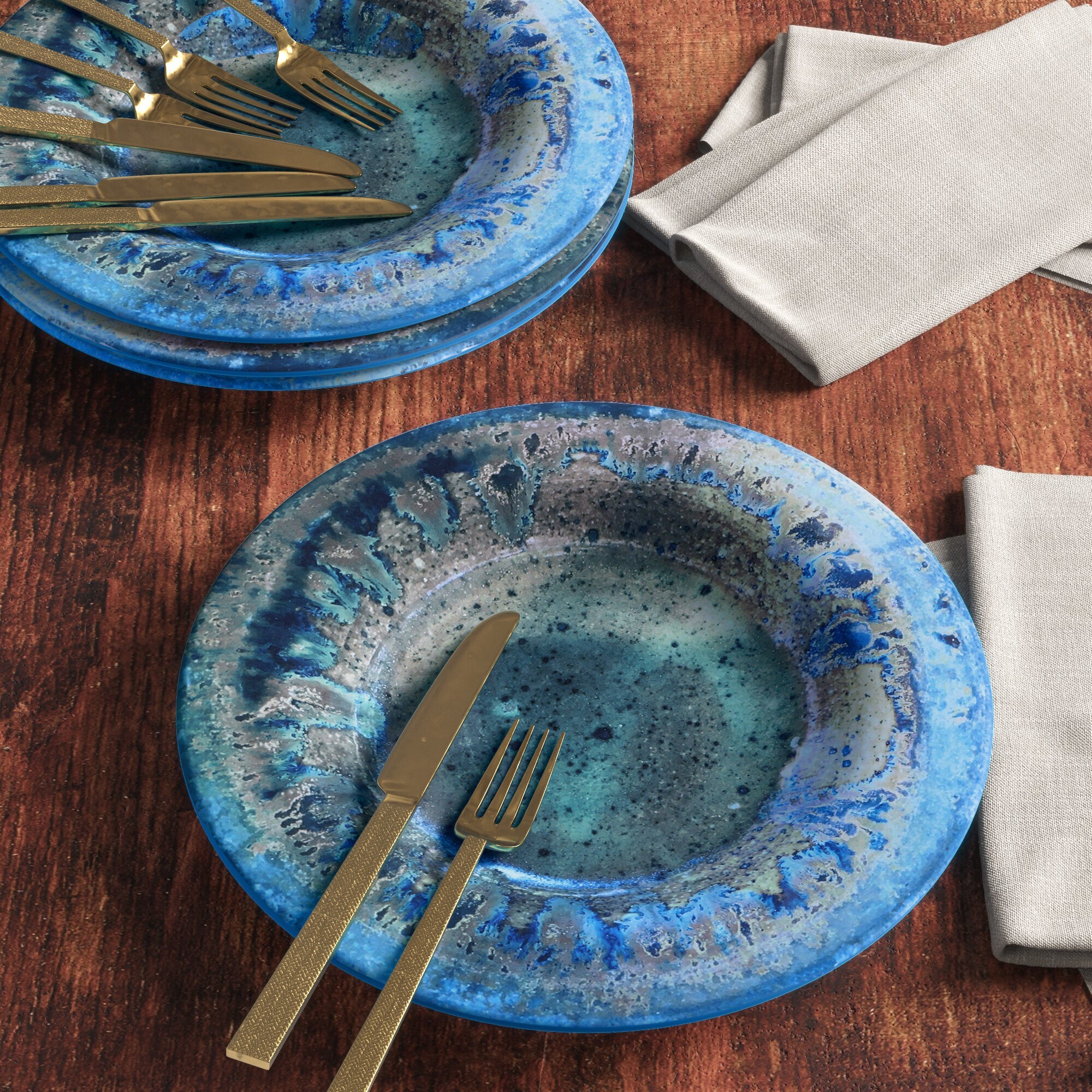 Melamine Dinner Plate in Blue