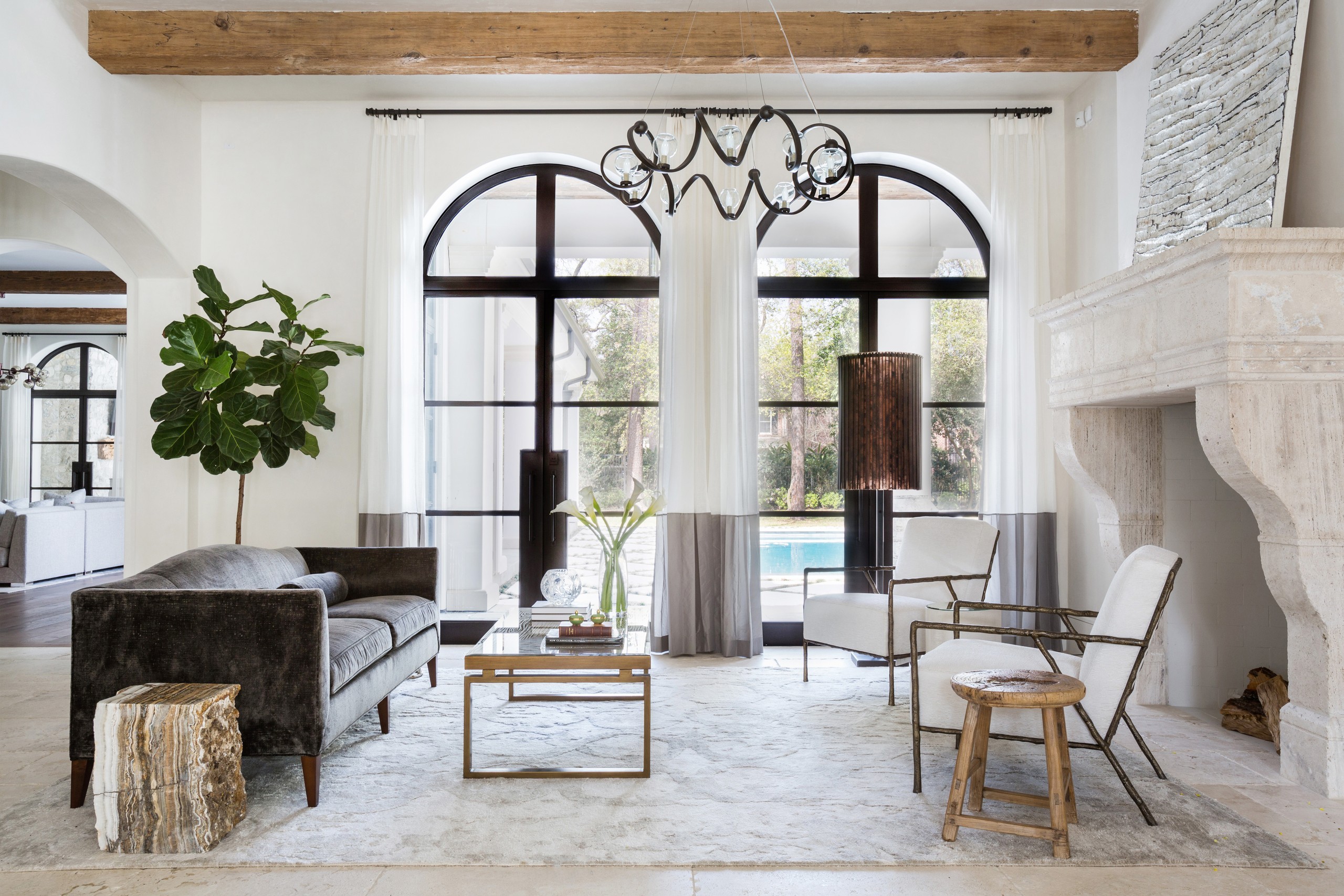 Modern Gray and Black Living Room