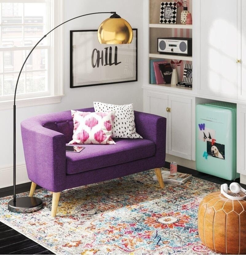 Modern Living Room Design with Mini Fridge