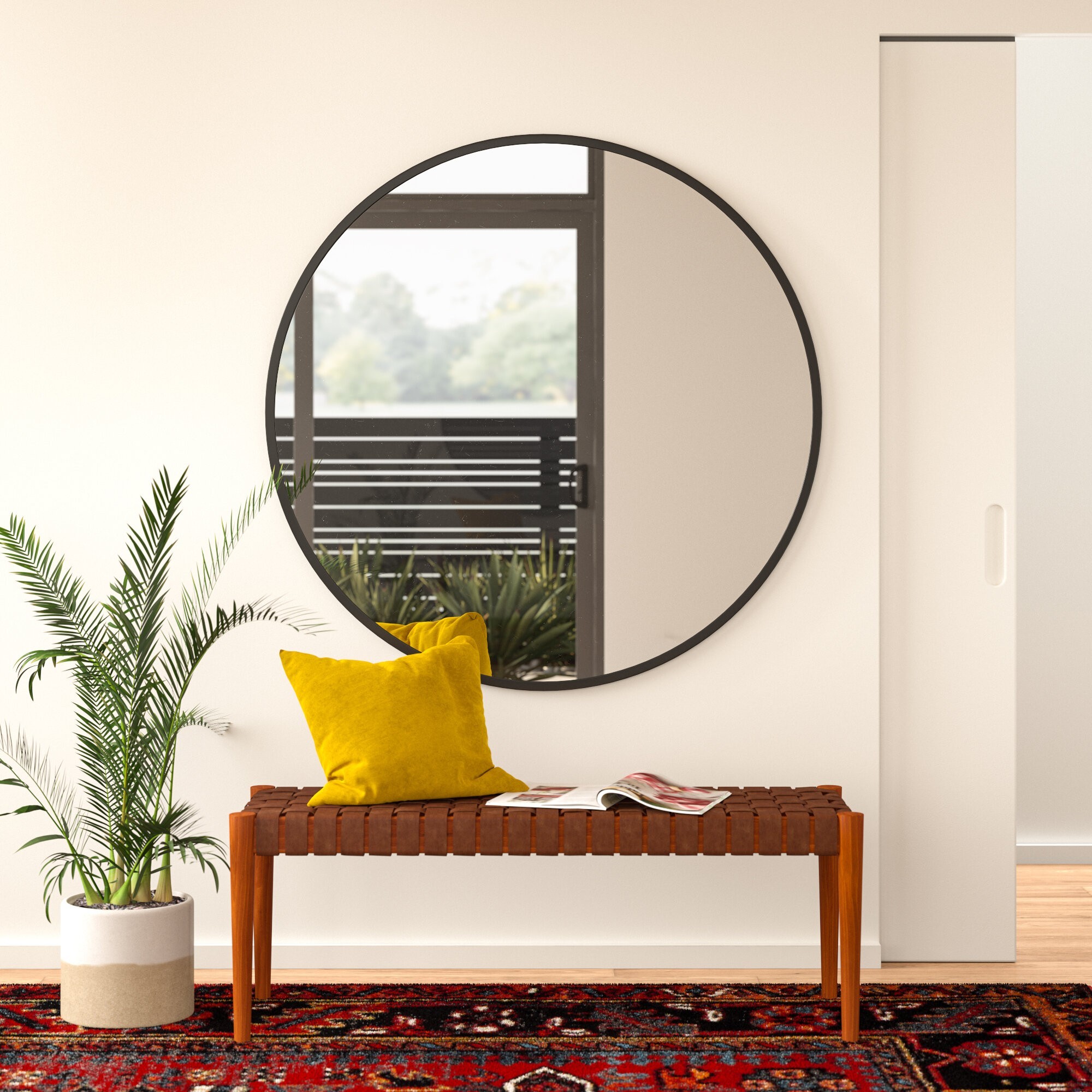 Modern mirror foyer design