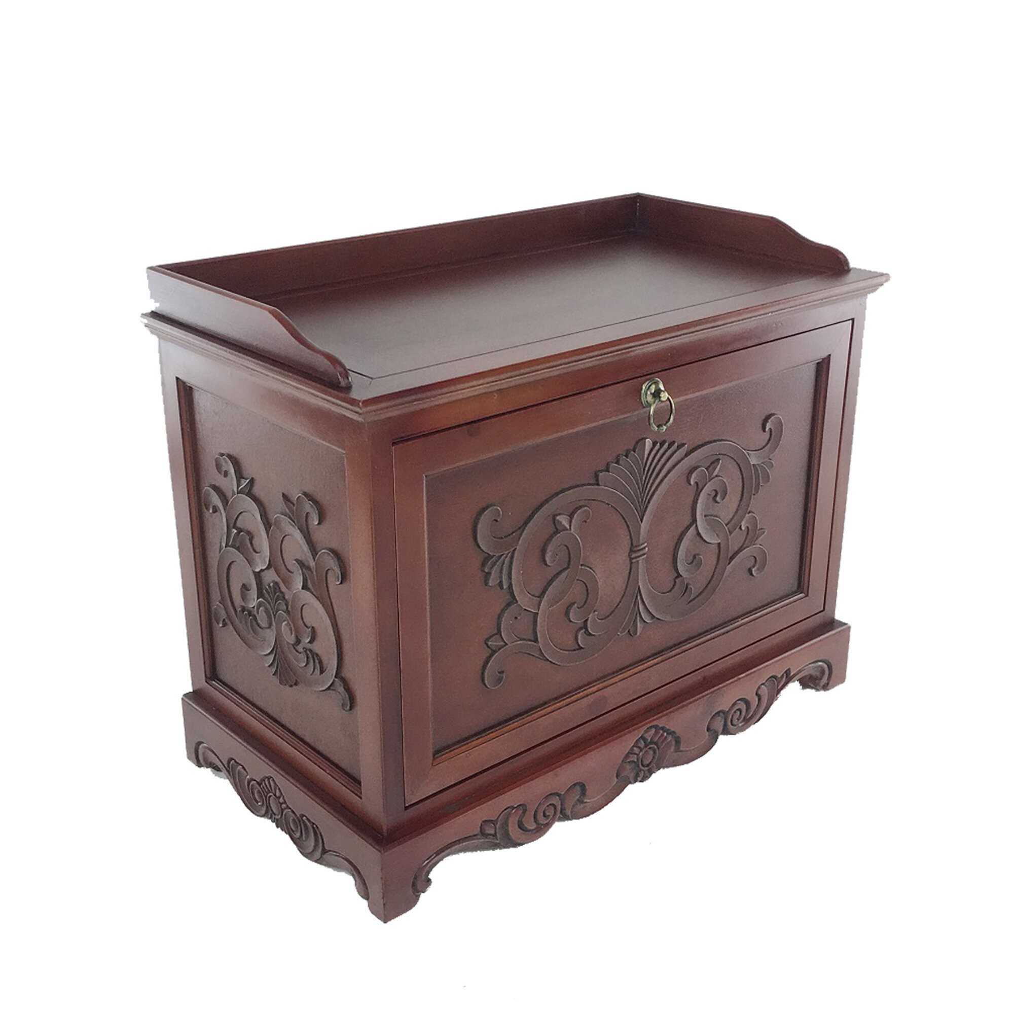 Ornate Traditional Closed Shoe Storage Cabinet