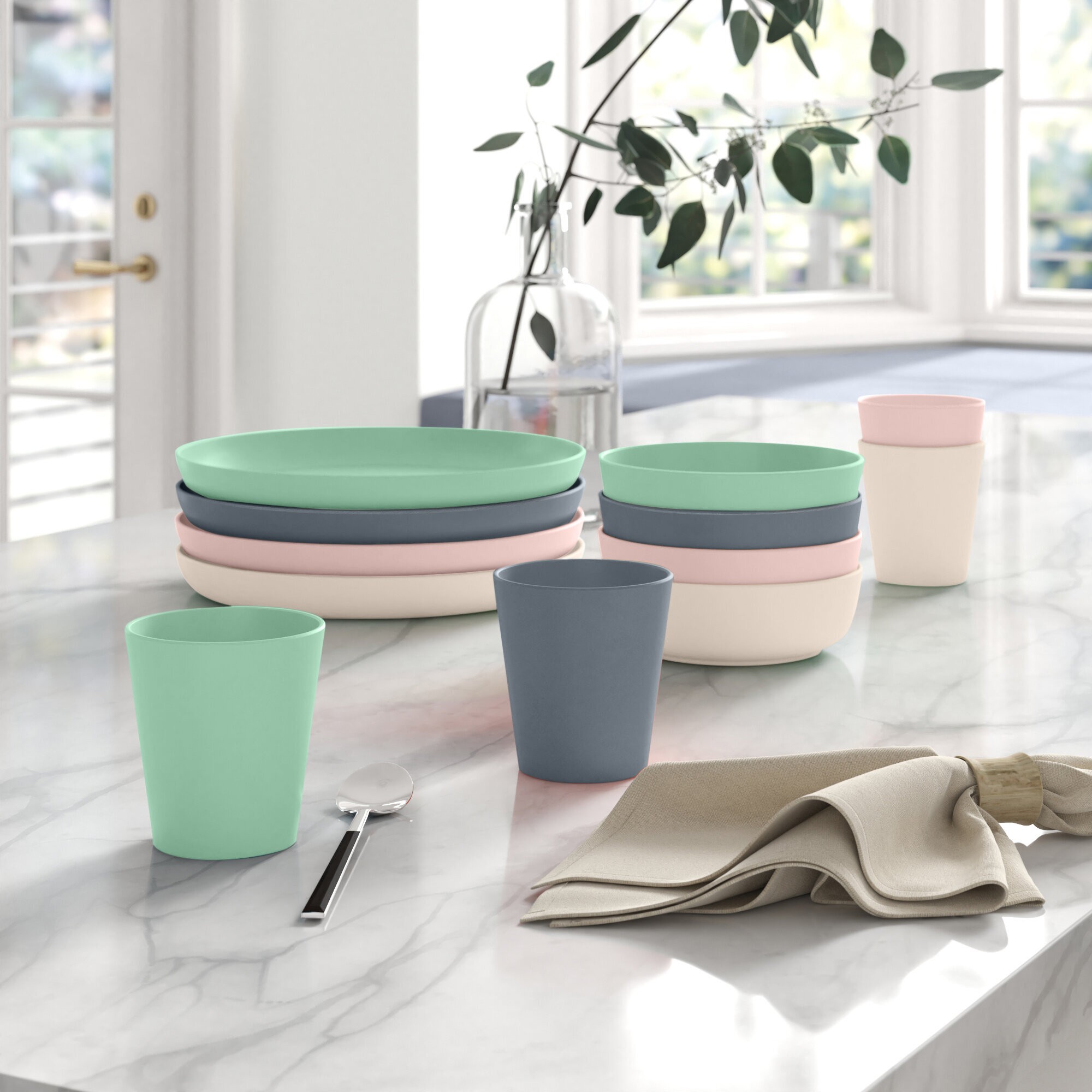 Outdoor Colorful Melamine Dinnerware Set