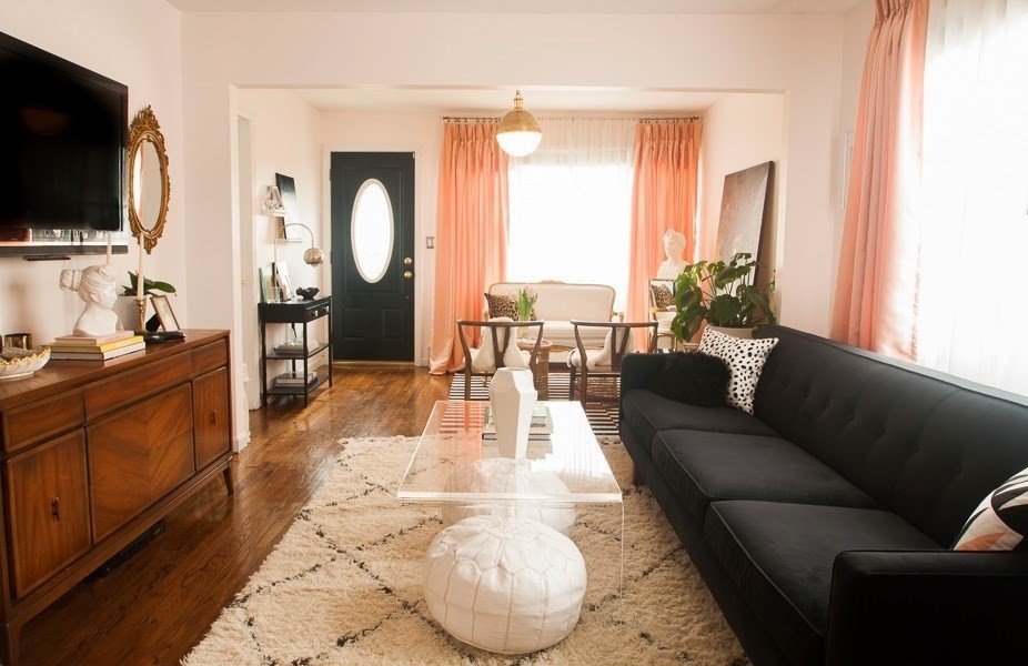 Pink and Black Interior Design