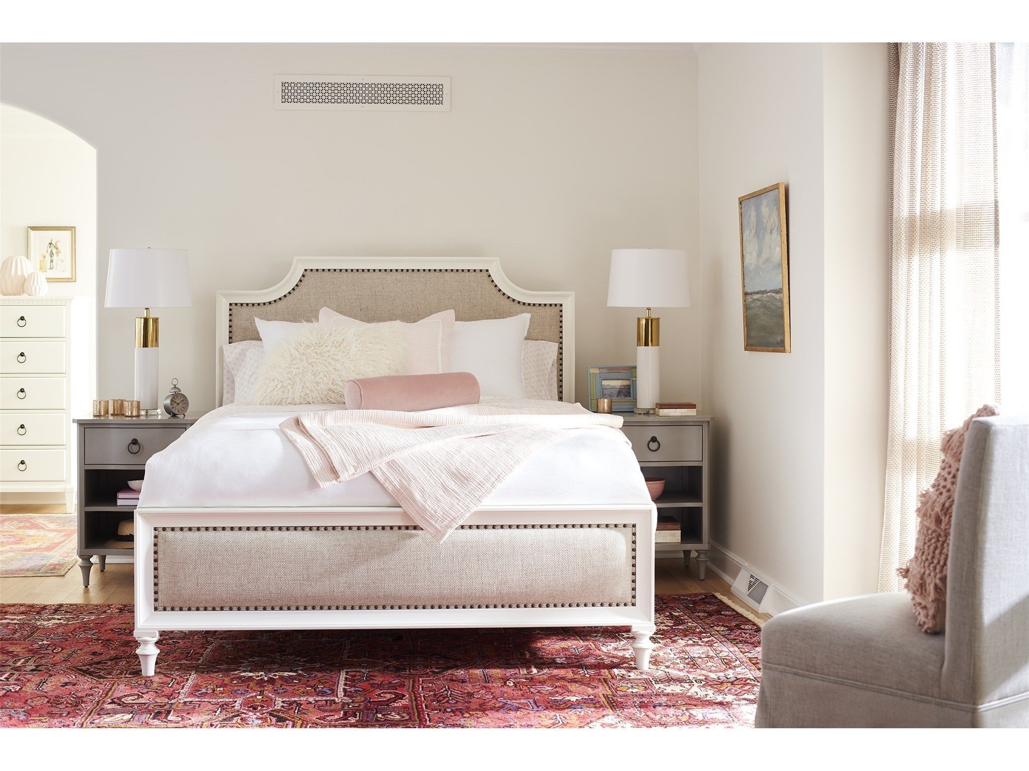 Pink and Brown Elegant Bedroom Design