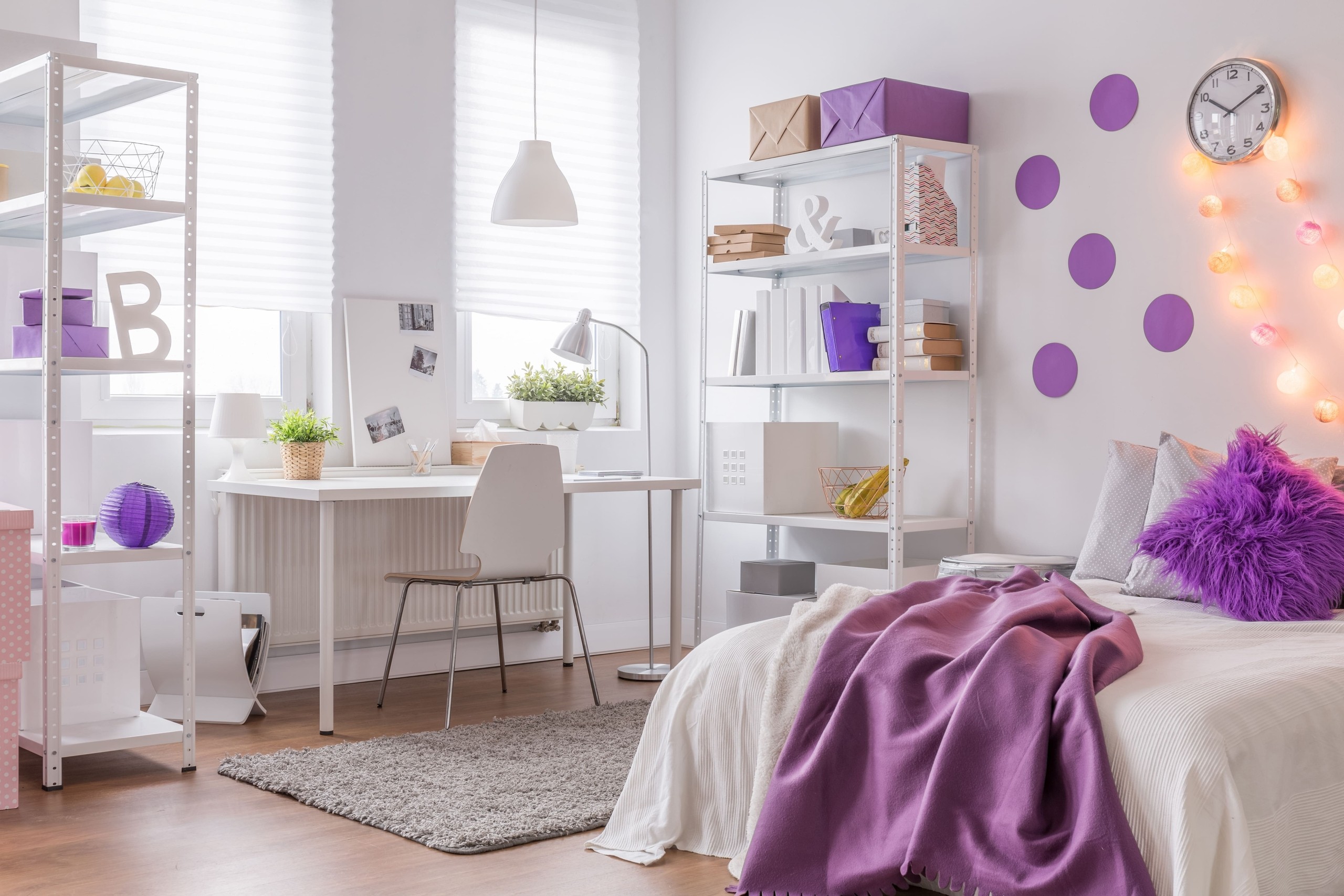 Pink and White Bedroom Design