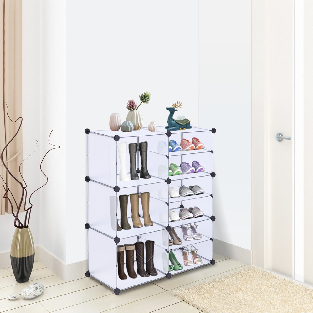 Plastic Cube Style Shoe Storage Cabinet