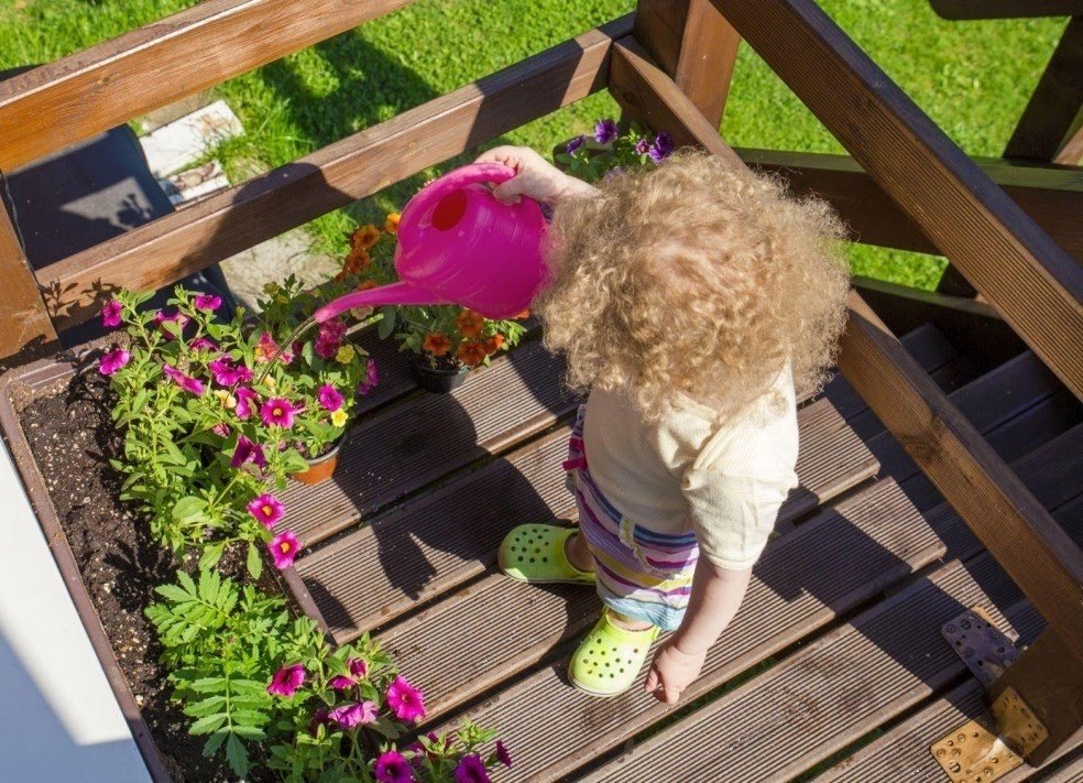 Playhouse with Potted Plants