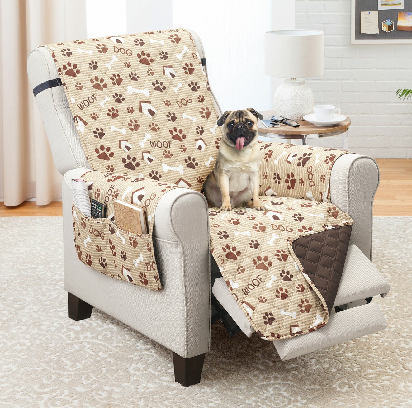 Print T-Cushion Recliner Slipcover