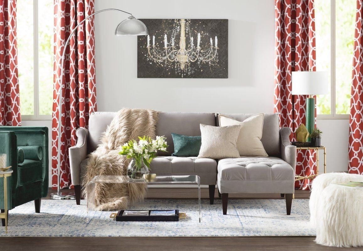 Red and Green Living Room Details