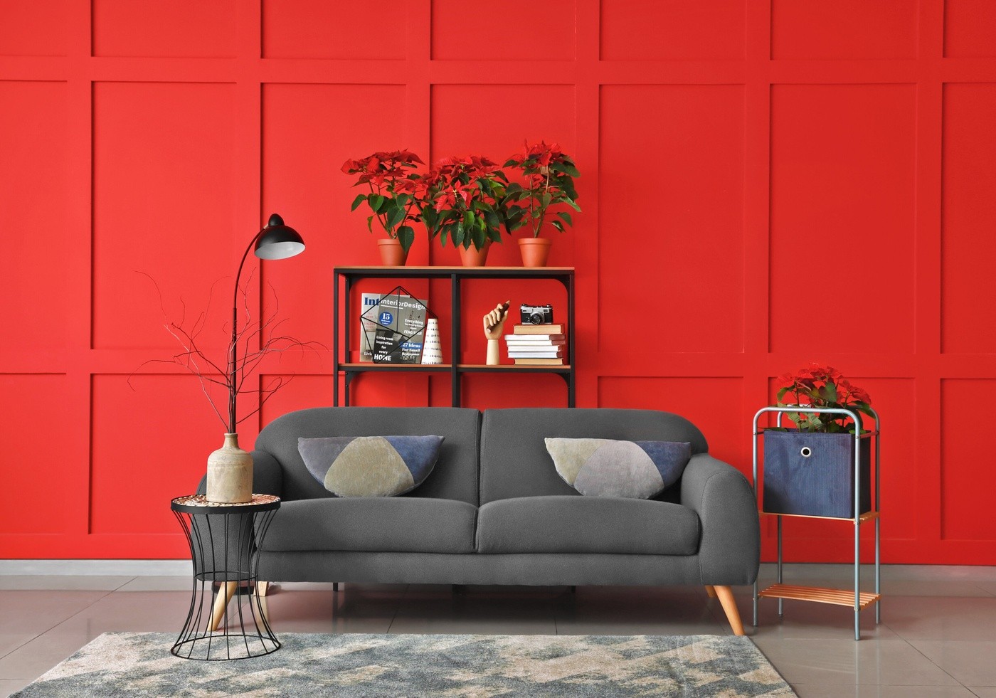 Red Interior Of Room