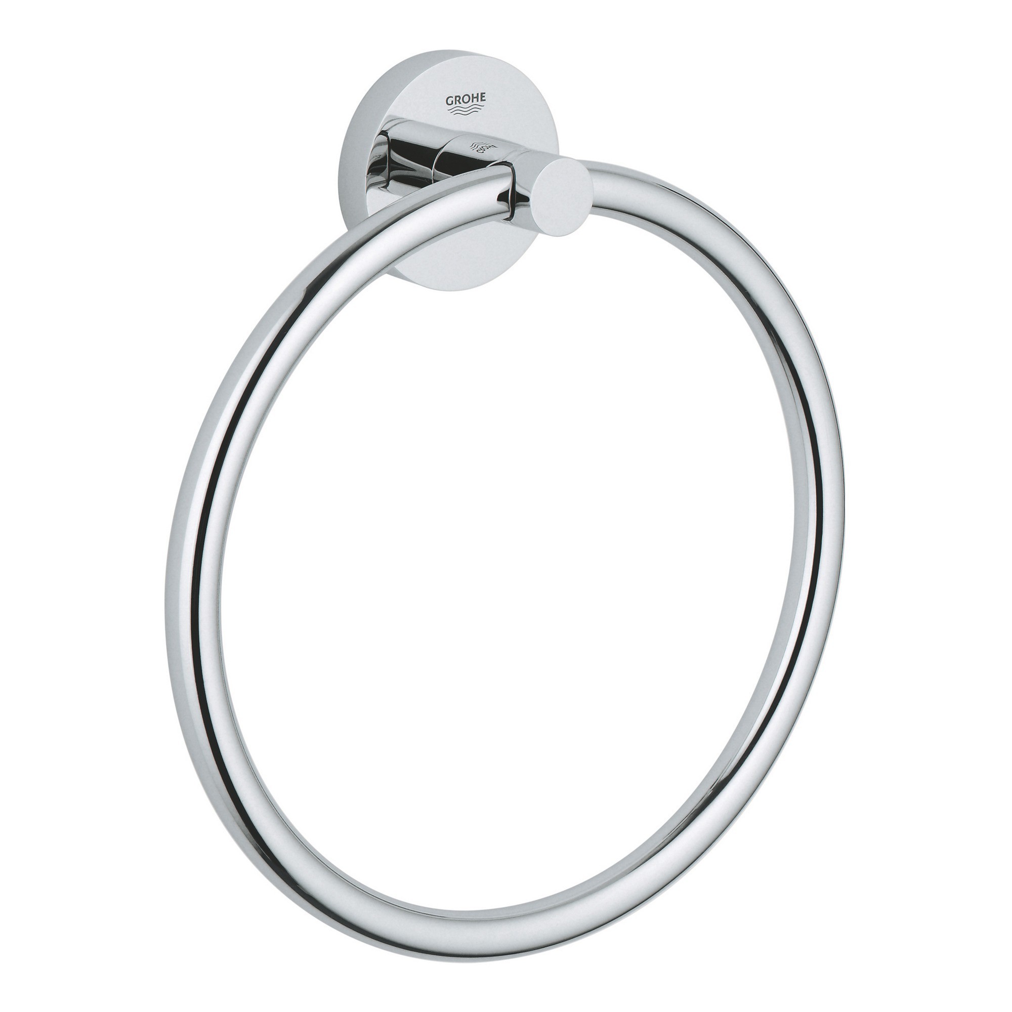 Silver Classic Metal Towel Ring