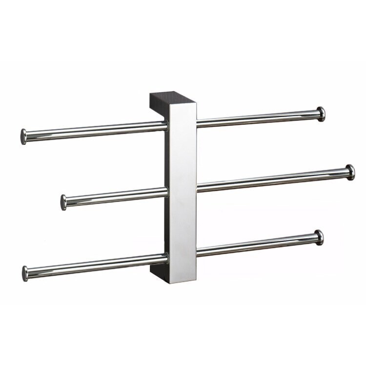 Silver Contemporary Metal Towel Rack
