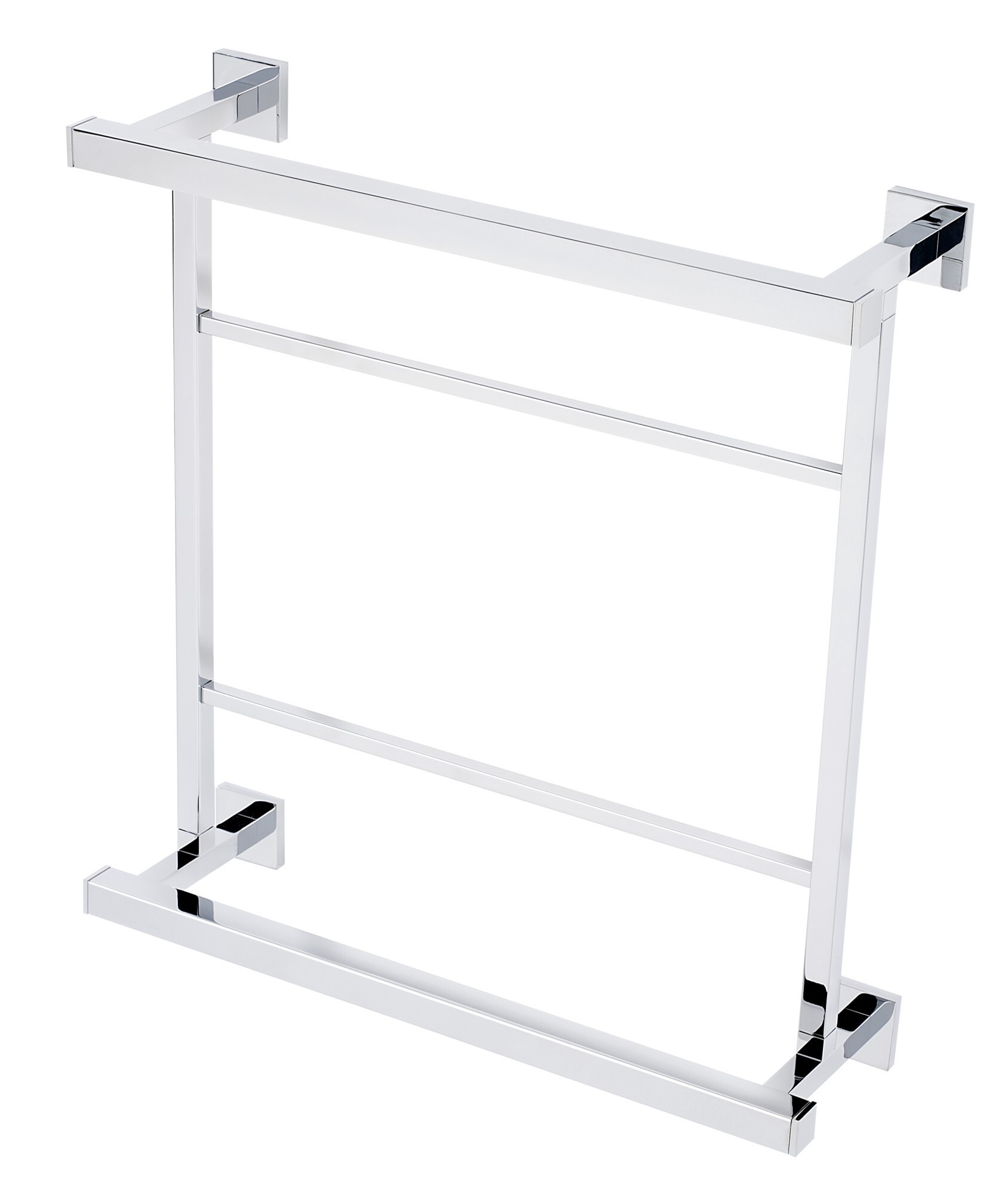 Silver Contemporary Metal Towel Rack