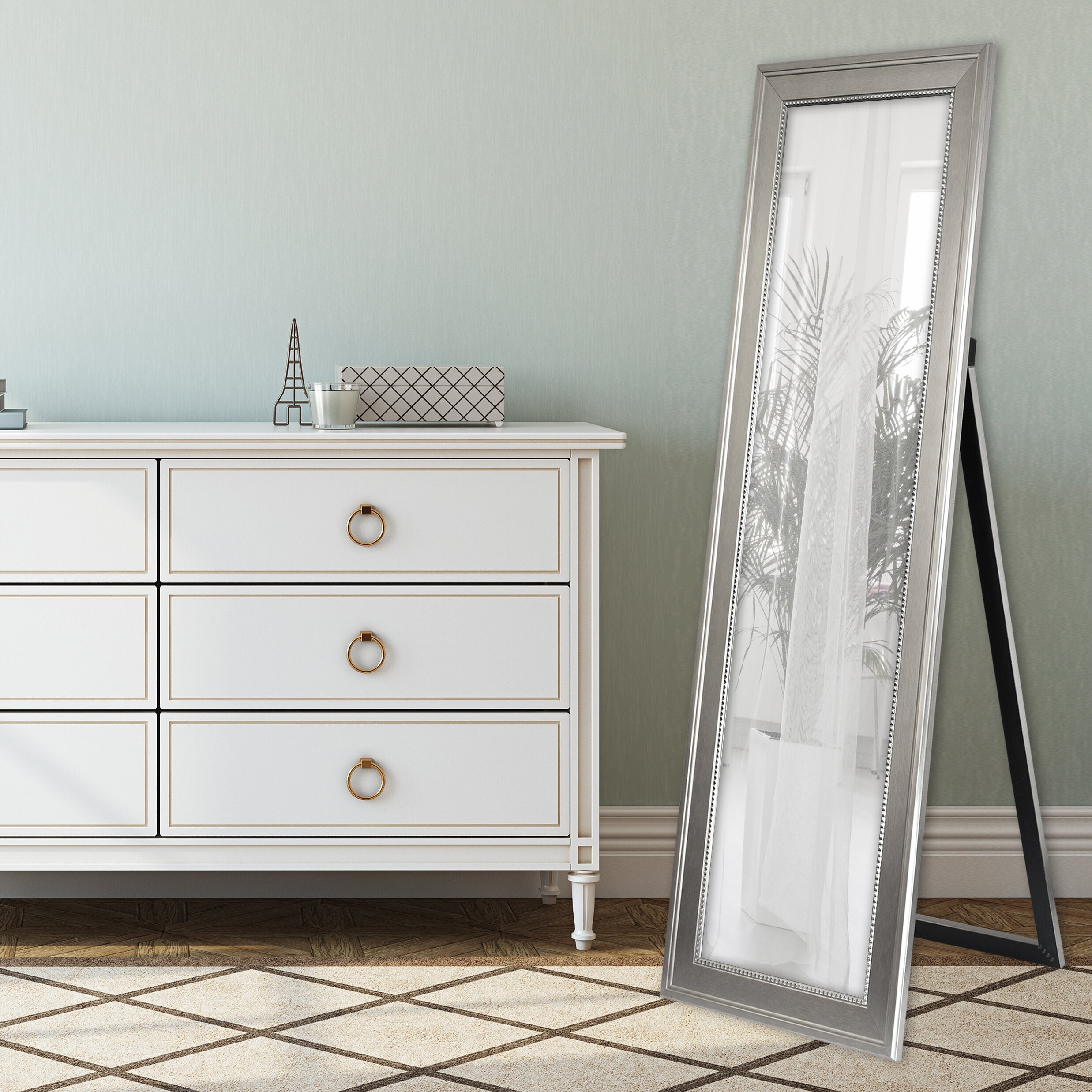 Silver full length mirror 