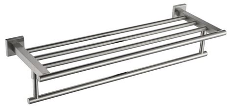 Silver Metal Wall Mounted Towel Rack