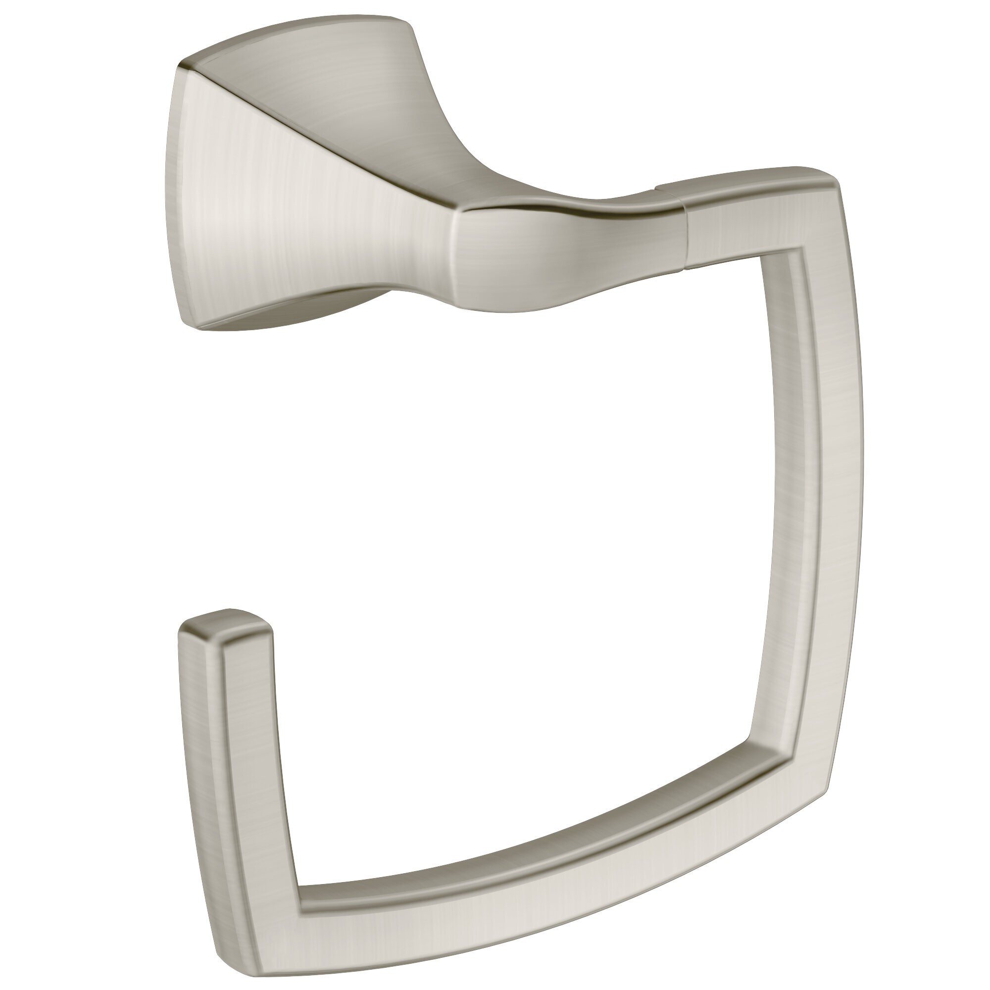 Silver Modern Metal Rectangular Towel Ring