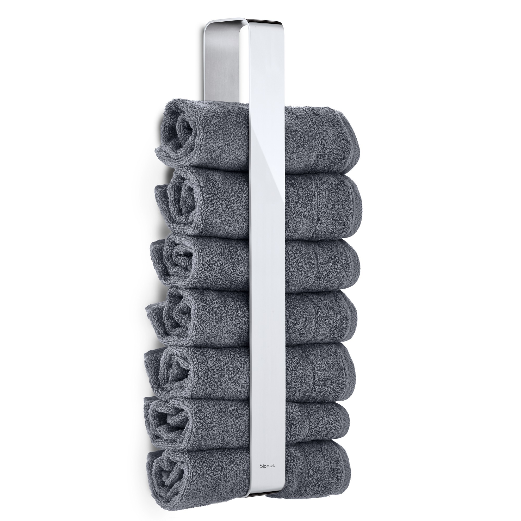 Silver Stylish Metal Wall Mounted Towel Rack