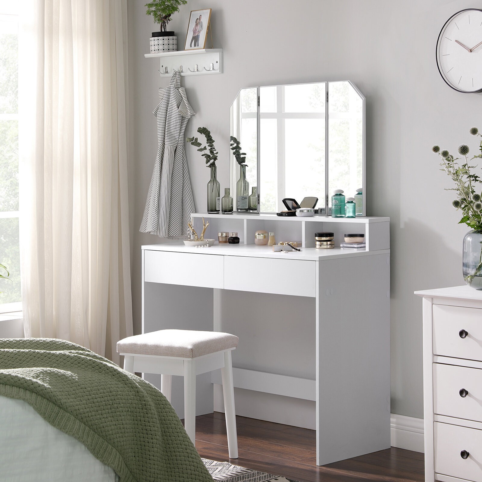 Solid Manufactured Wood Vanity Set