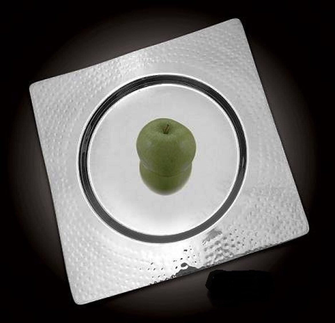 Square Stainless Steel Dinner Plate