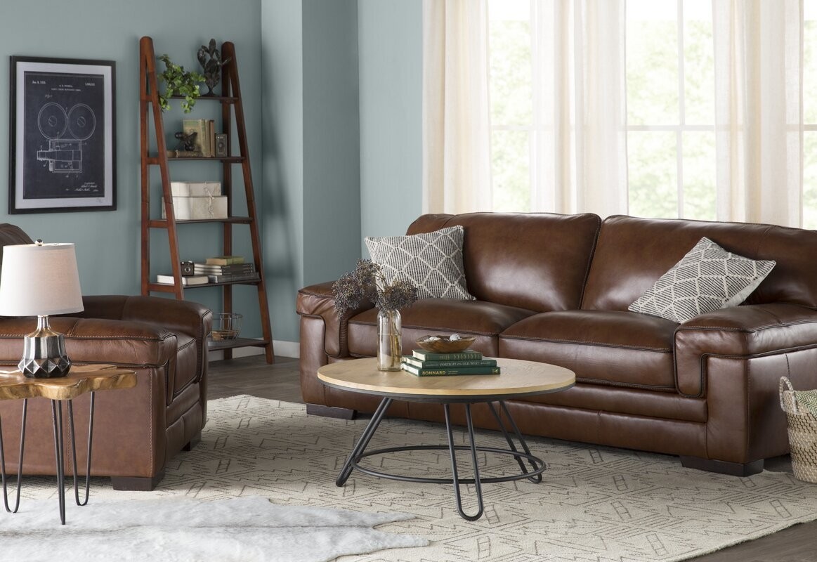 Turquoise and Brown Living Room Design