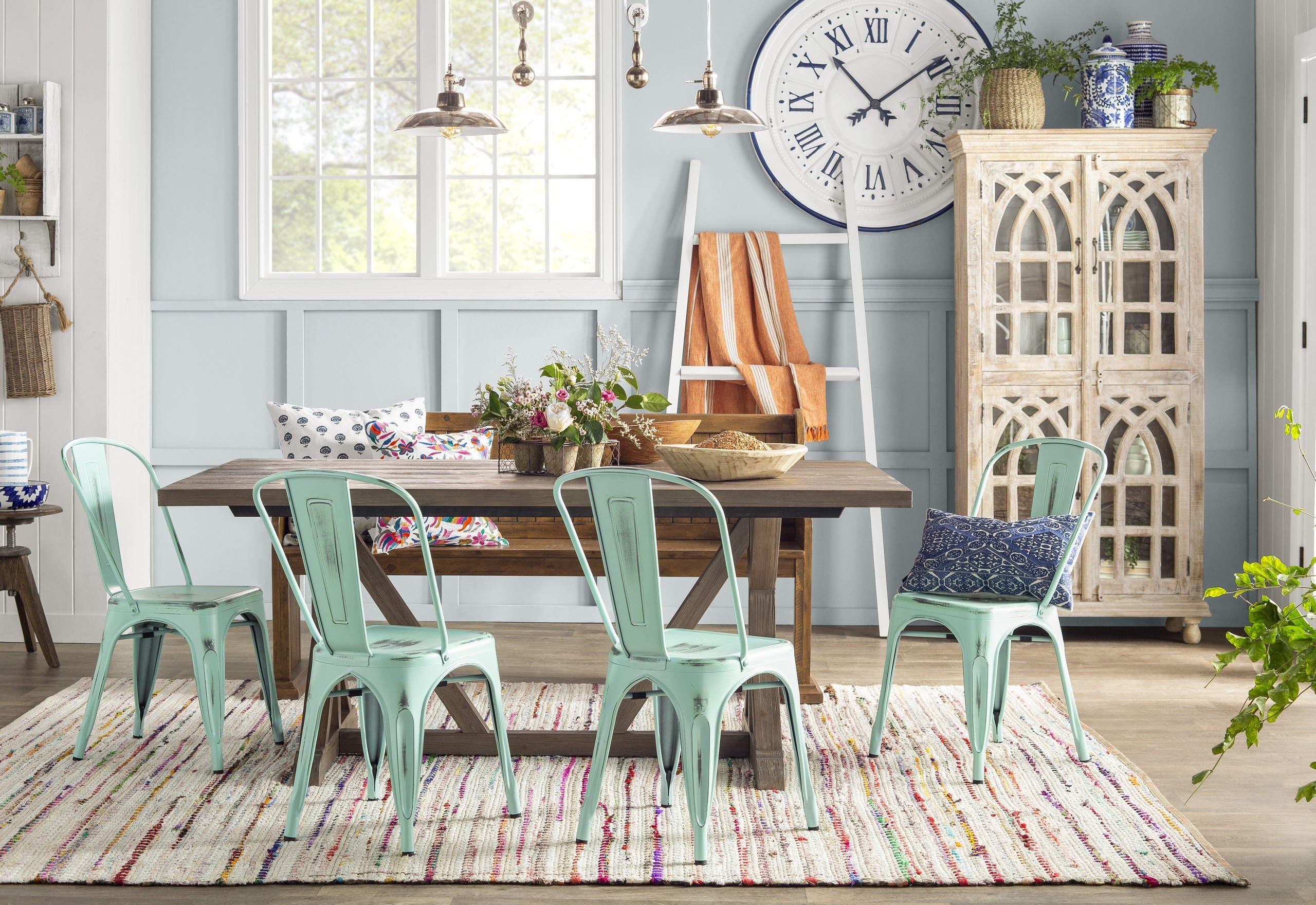 Turquoise and Light Blue Dining Room Ideas