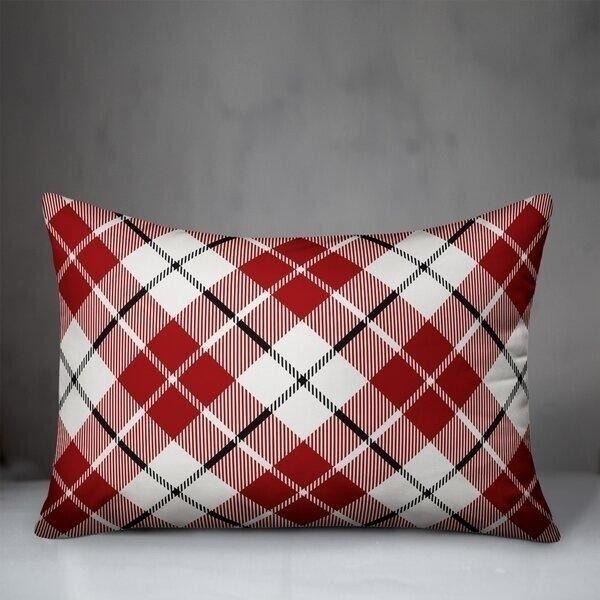 Wanette Christmas Lumbar Pillow in Red