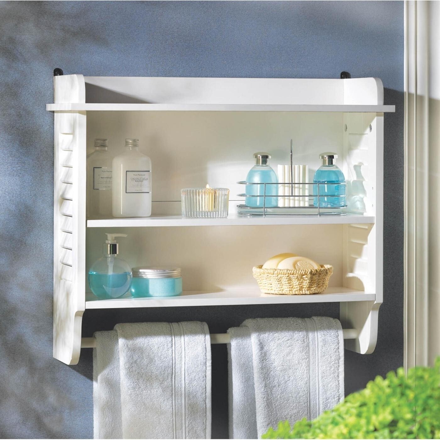 White Classic Manufactured Wood Wall Shelf