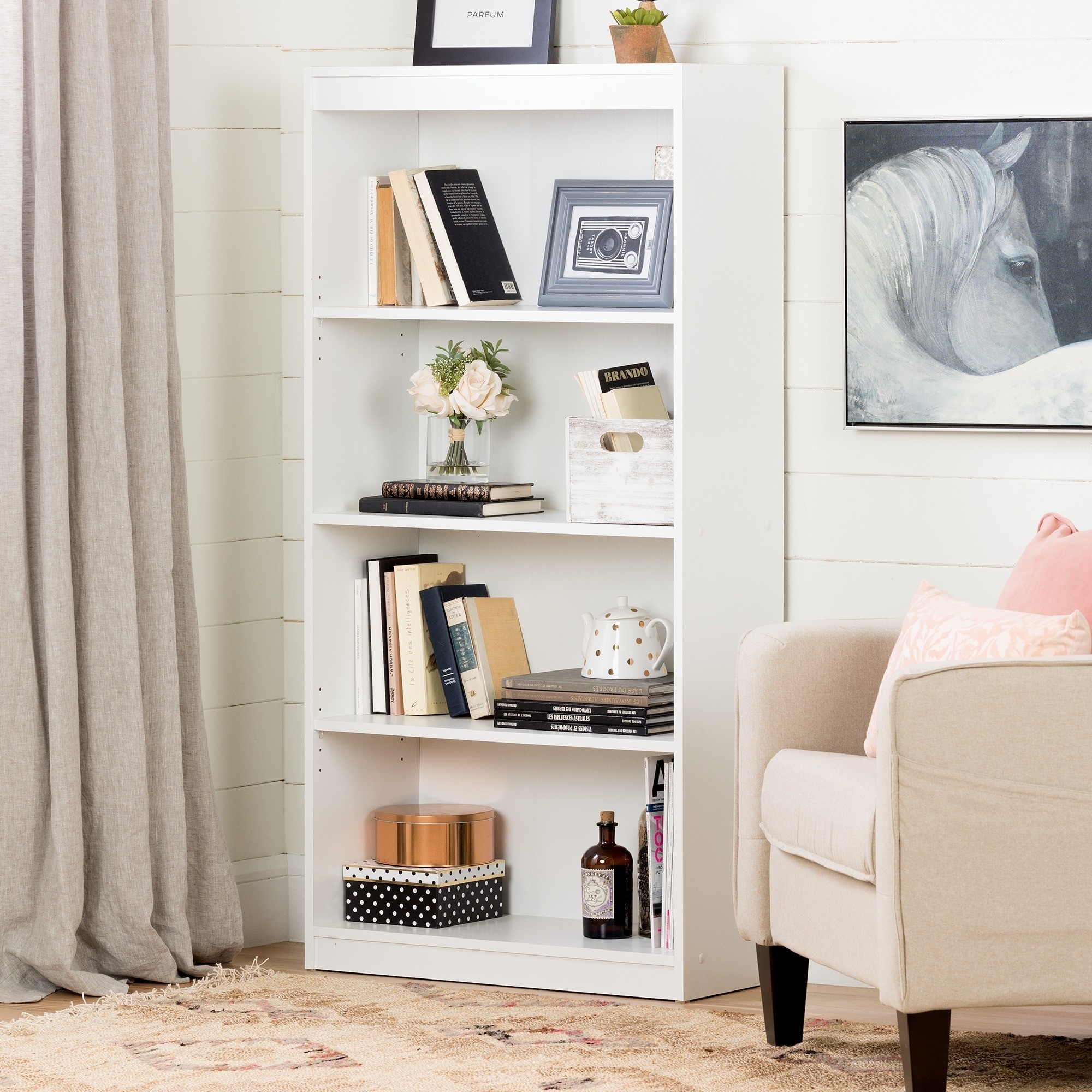 White Classic Manufactured Wood Wall Shelf