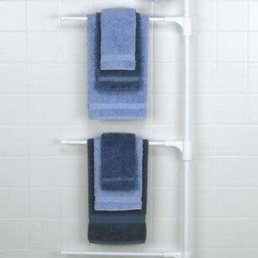 White Modern Metal Free Standing Towel Stand
