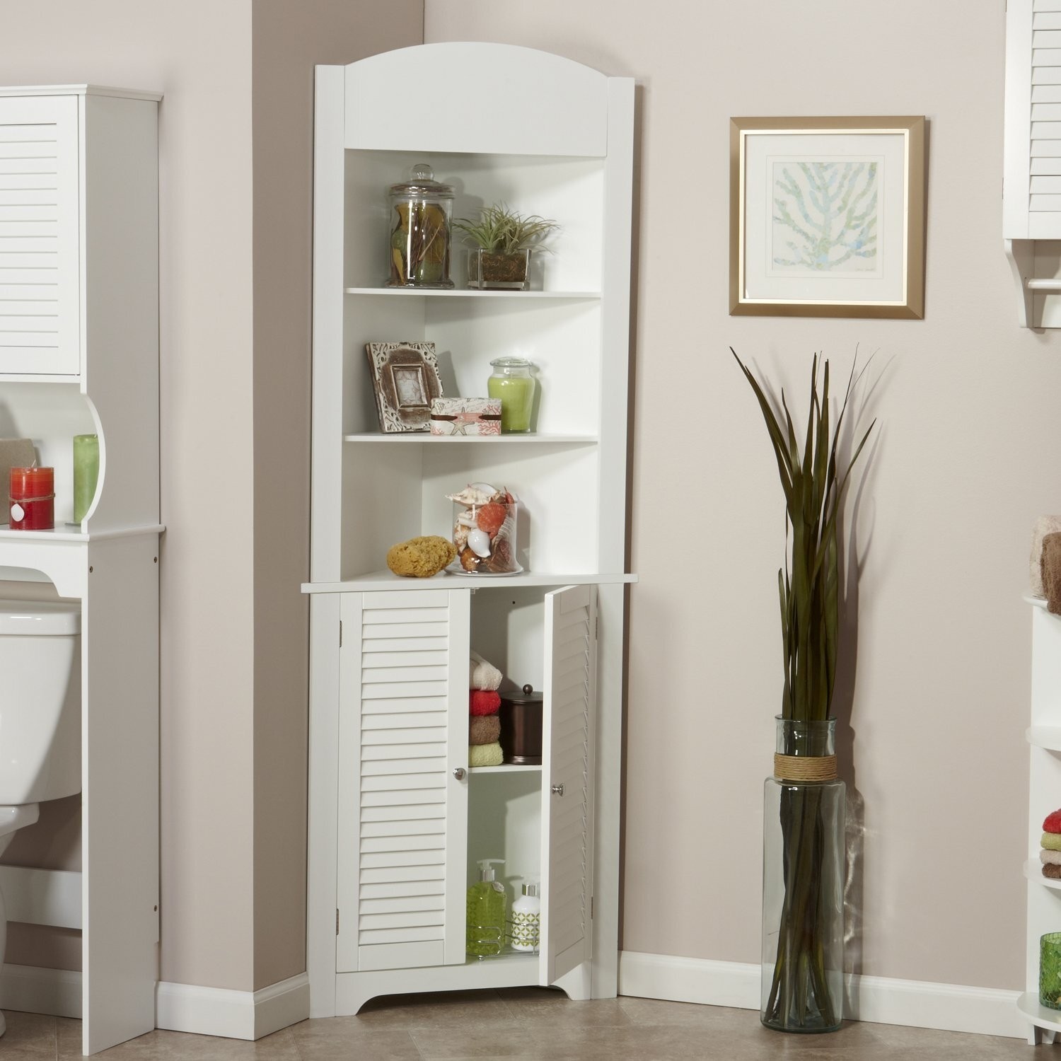 White Simple Manufactured Wood Wall Shlef